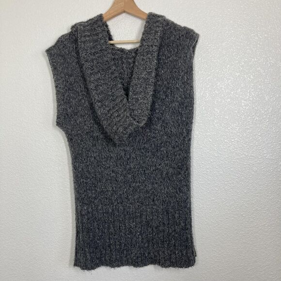 Free People Sweater Womens Small Wool Blend Cowl Neck Button Pullover Pocket - Picture 5 of 16